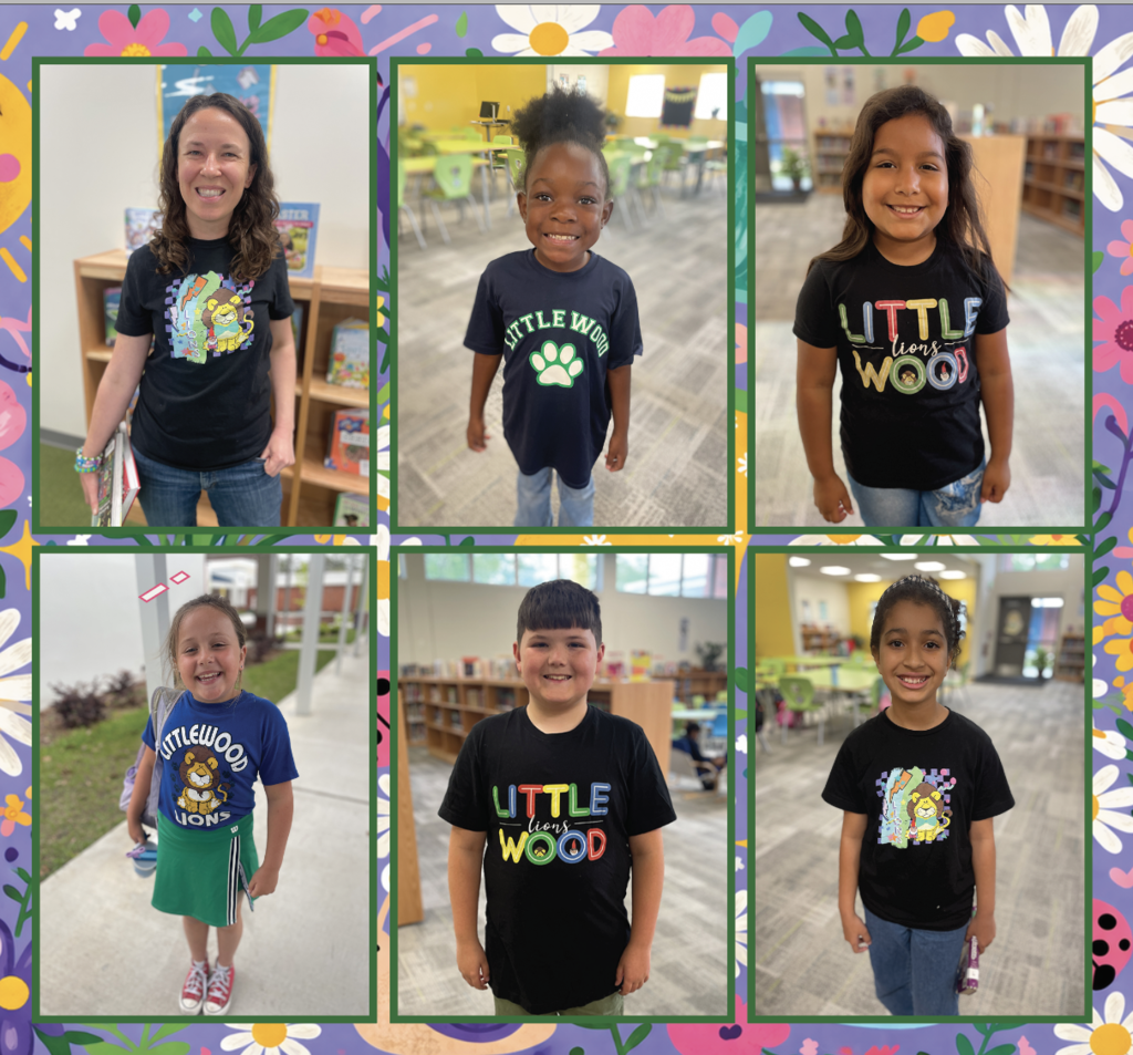 children in littlewood shirts