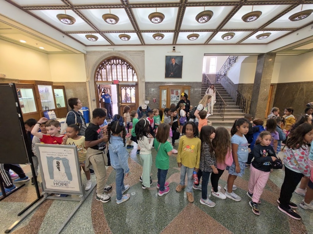 Students waiting in line