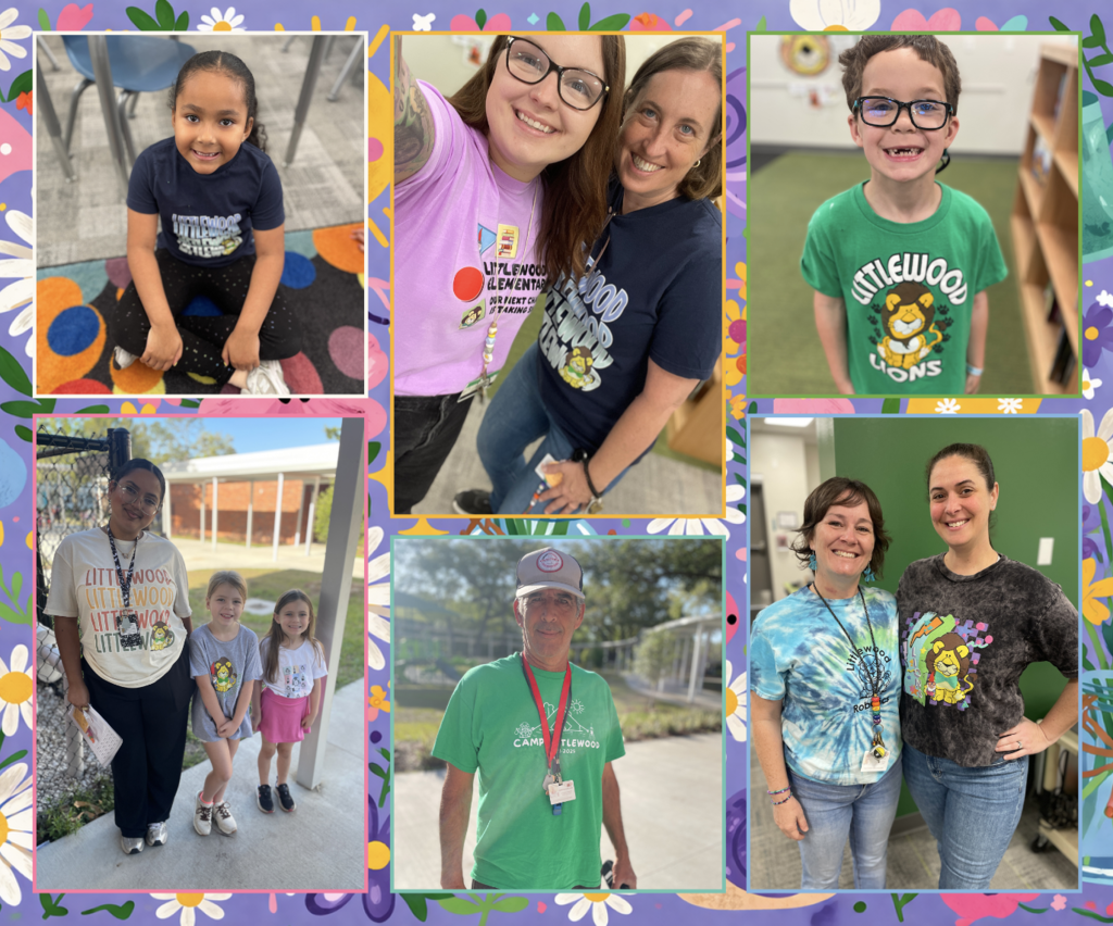 students and staff wearing Littlewood shirts