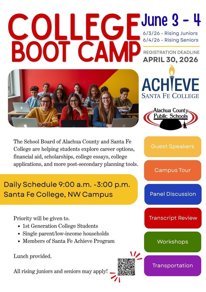 College Boot Camp is June 3-4 for uprising juniors and seniors