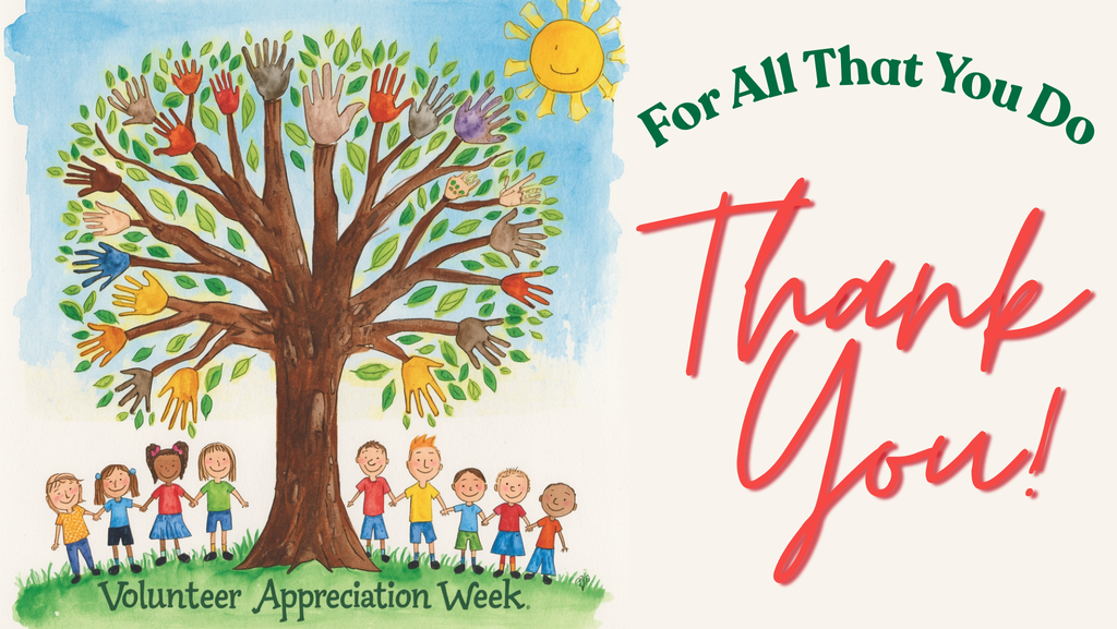 Watercolor painting of smiling kids standing hand in hand under a tree