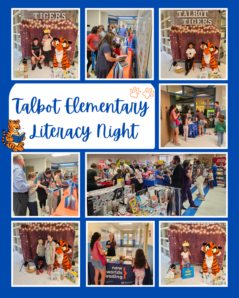 students exploring literacy night