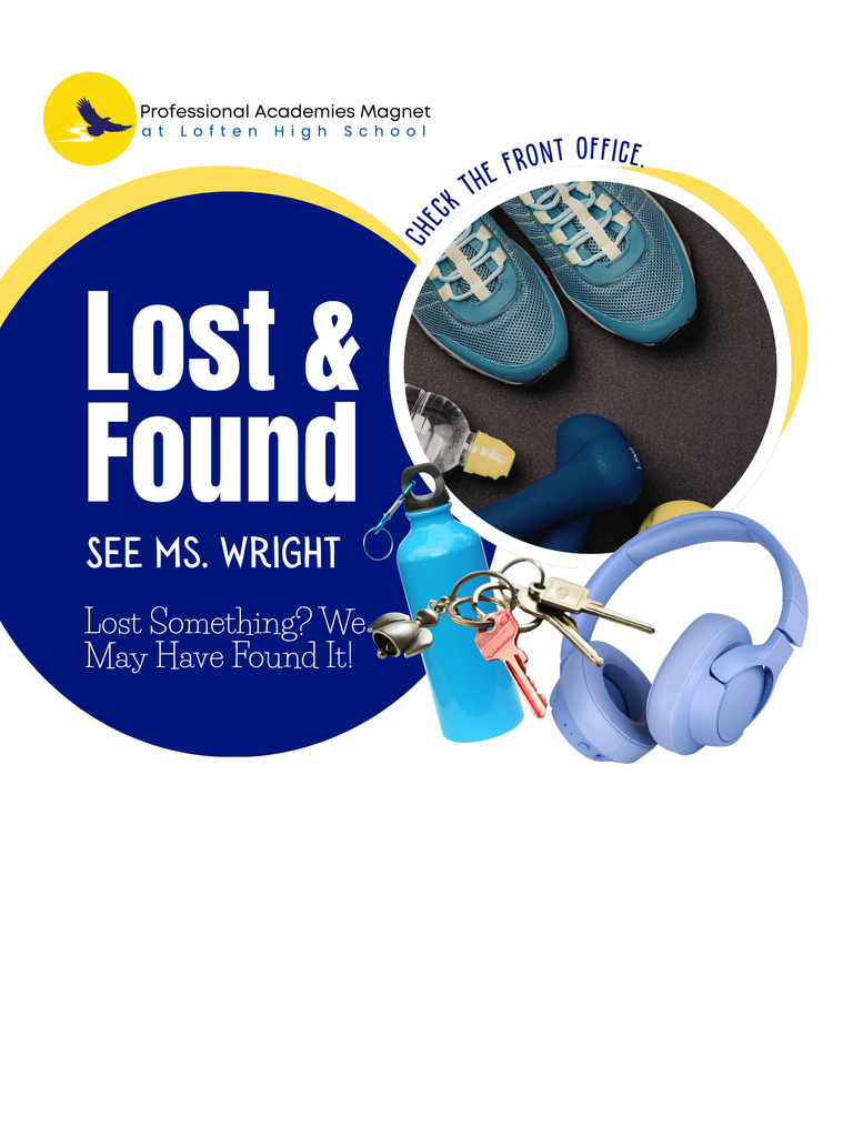 Lost and Found is in the front office.