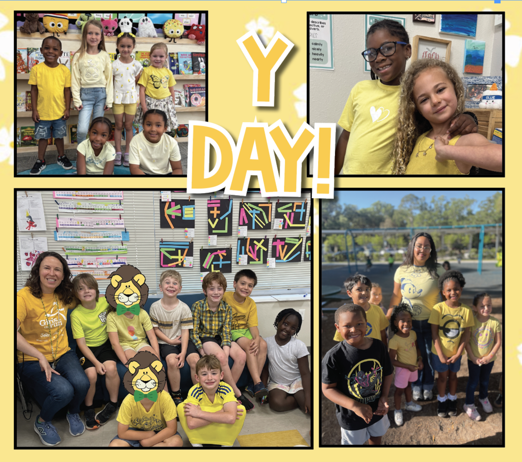 Kids in yellow for Y day