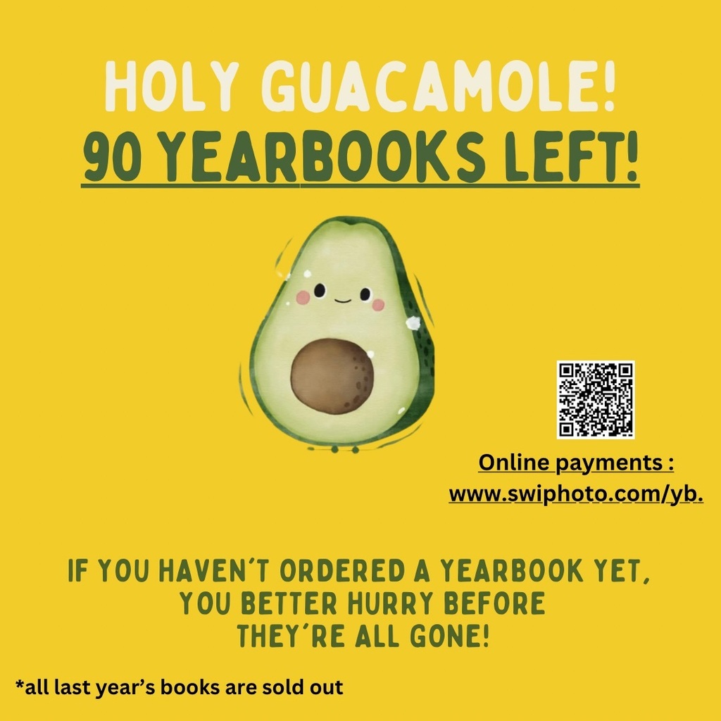 Holy Guacamole! Only 90 Yearbooks Left!