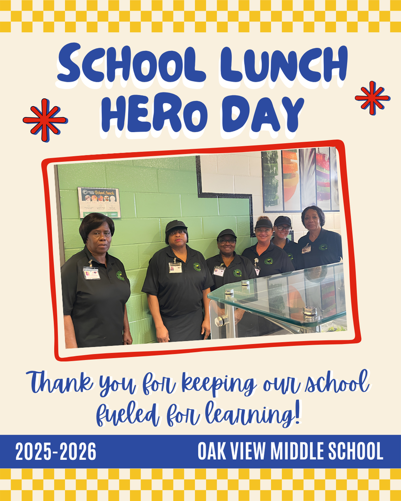 Picture of Oak View's fabulous cafeteria manager and staff!