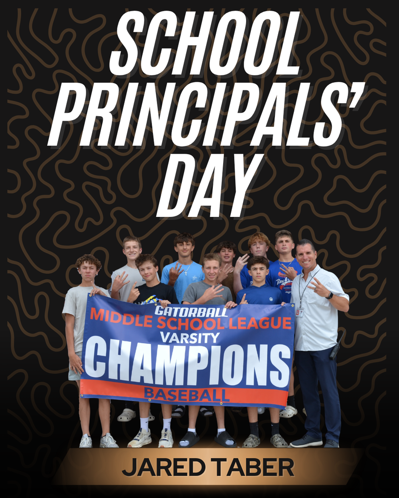 Members of the championship winning Oak View baseball team and principal, Jared Taber.
