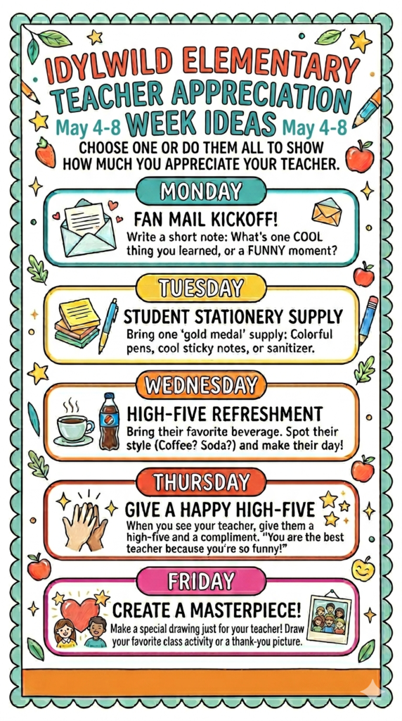 Teacher Appreciation Week - Idylwild teachers deserve to be celebrated everyday!