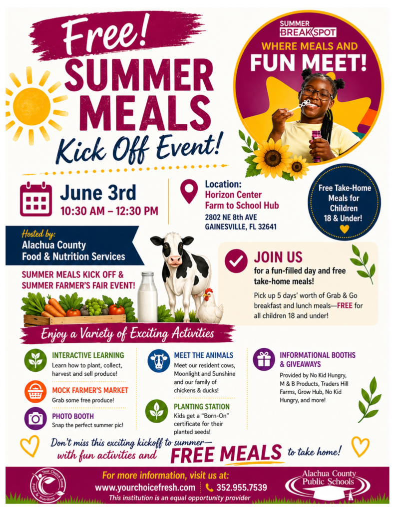 Summer Meals Kickoff flier
