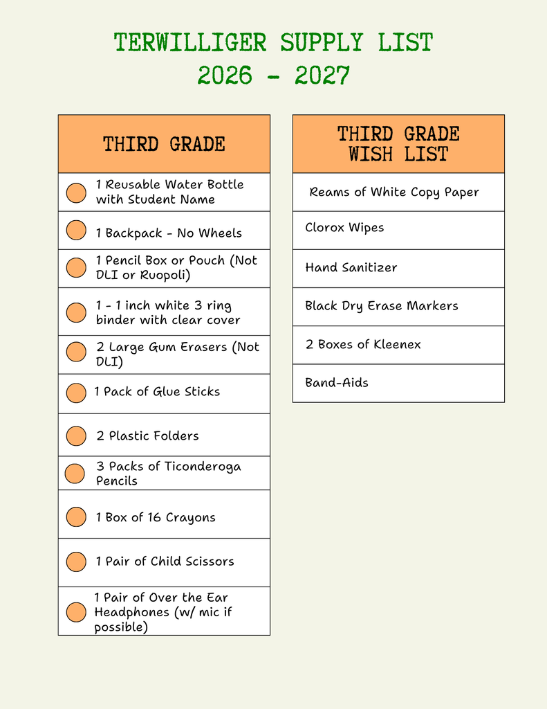 green and orange list
