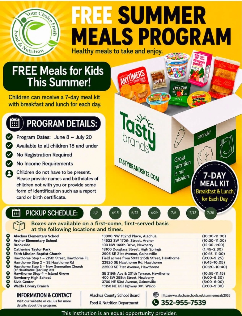 Summer meal program