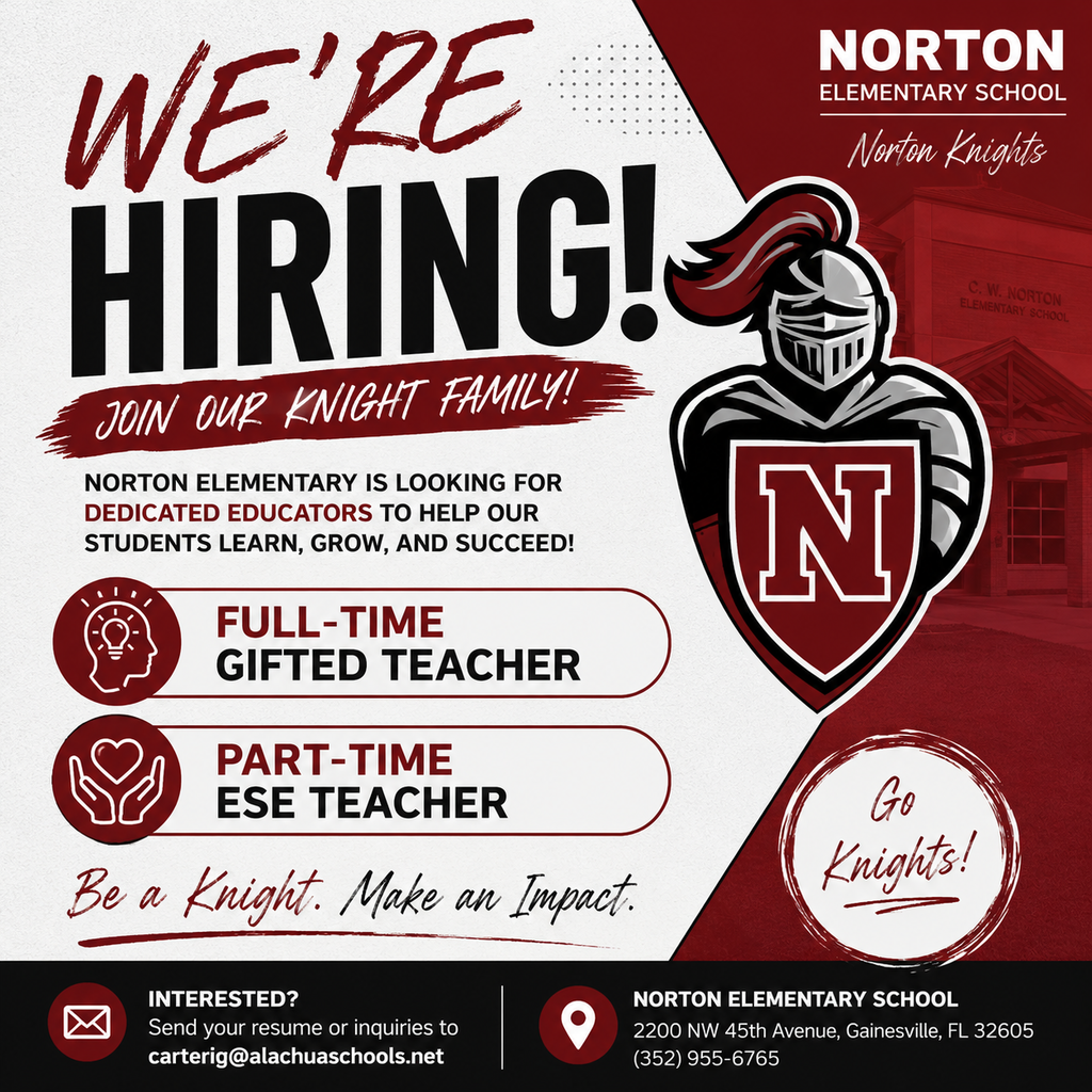 We're hiring a gifted teacher and part time ESE teacher (flyer)