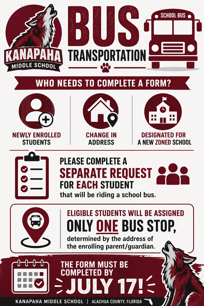 Flyer showing information on who can apply for bus transportation. 