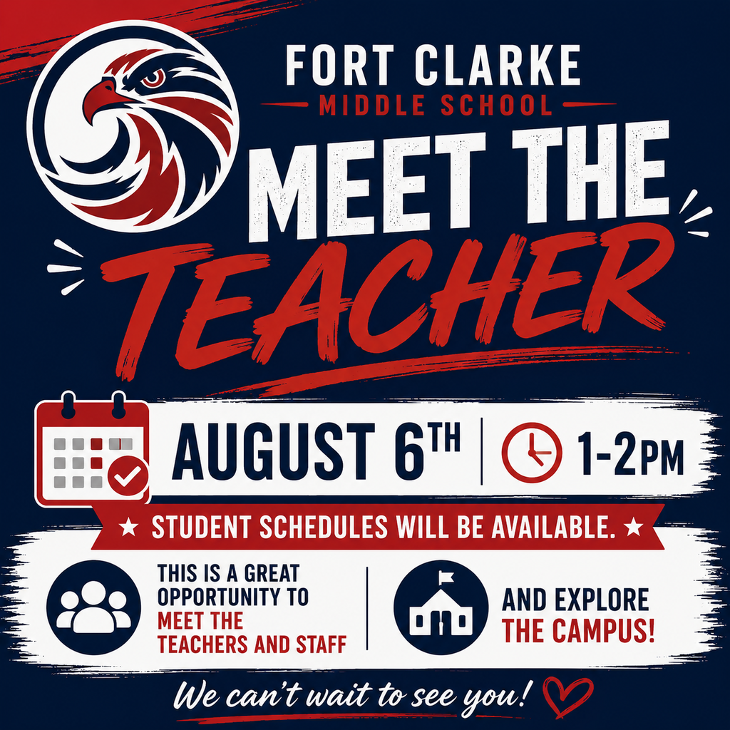 Meet the Teacher on August 6th from 1-2pm