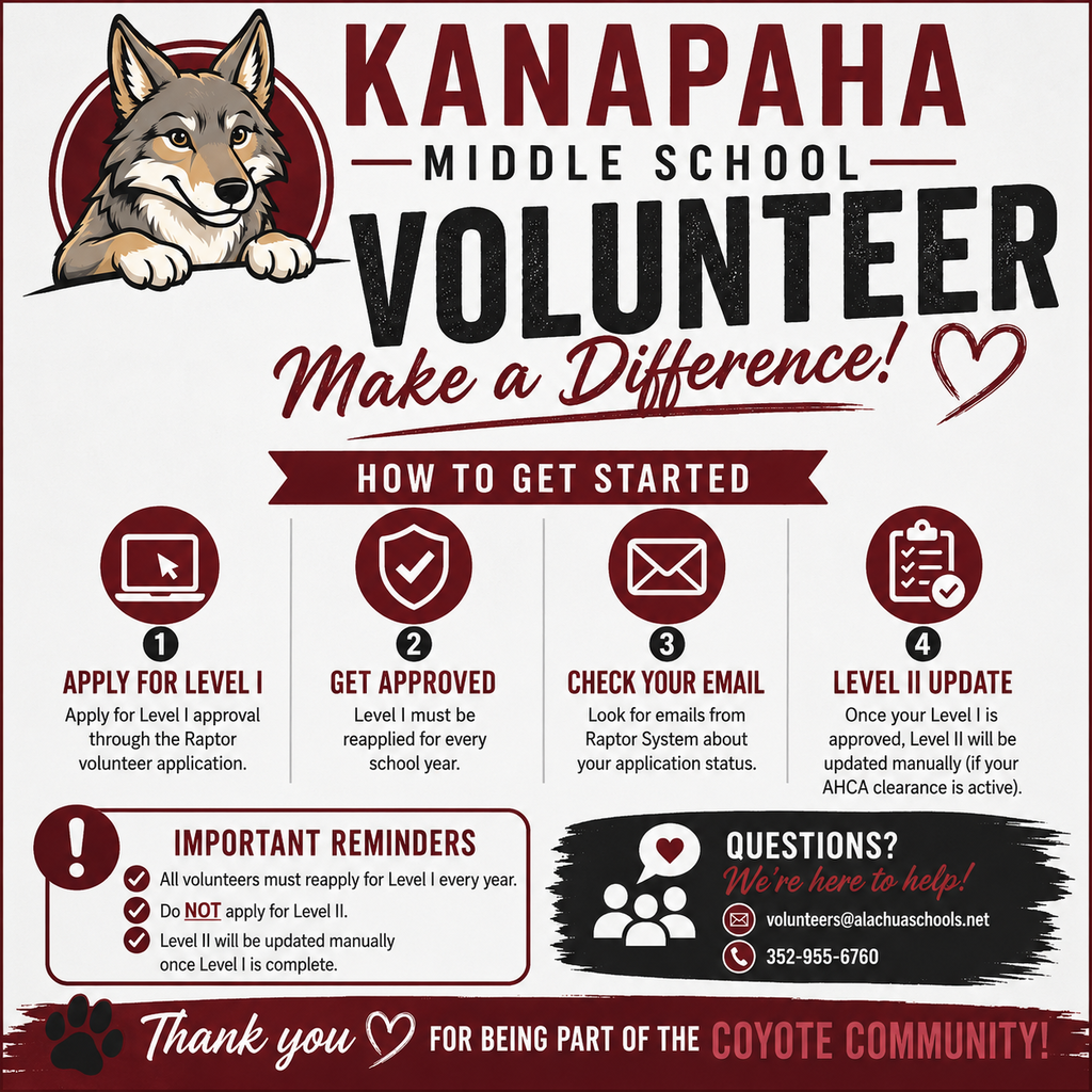 Graphic with information on how to sign up for volunteer clearance for the upcoming school year. 