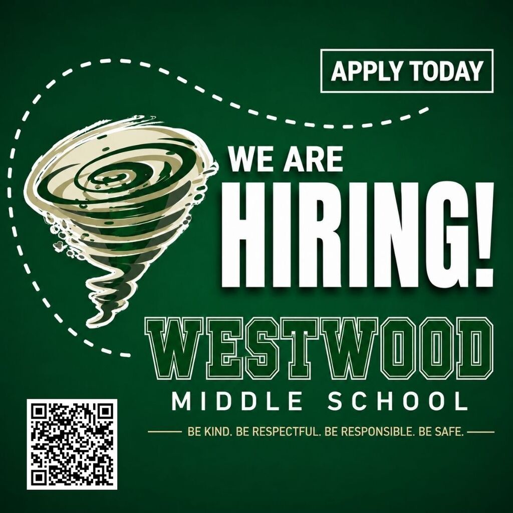 Westwood Middle School is Hiring! _IG post