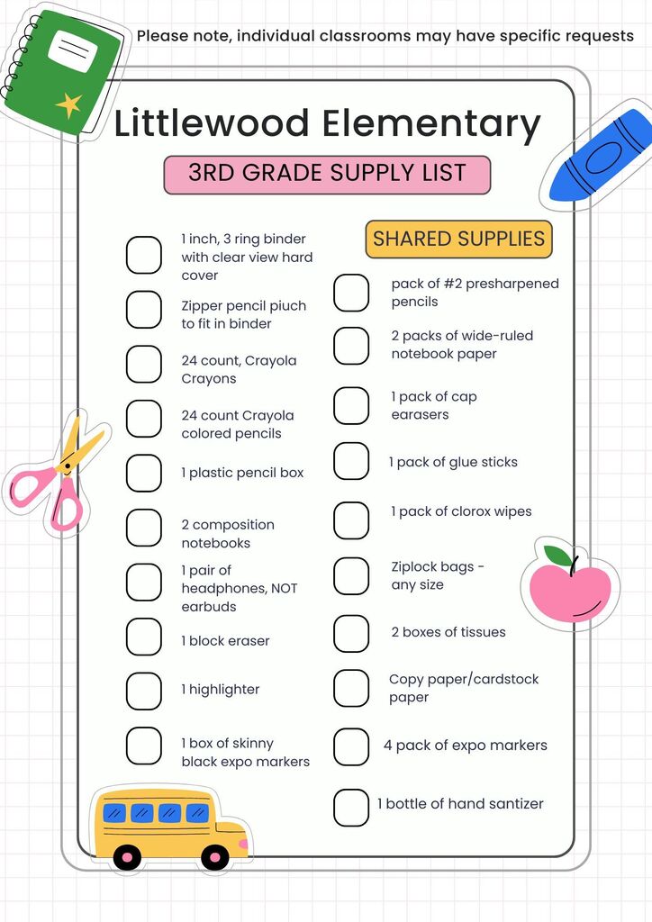 Class Supply Lists