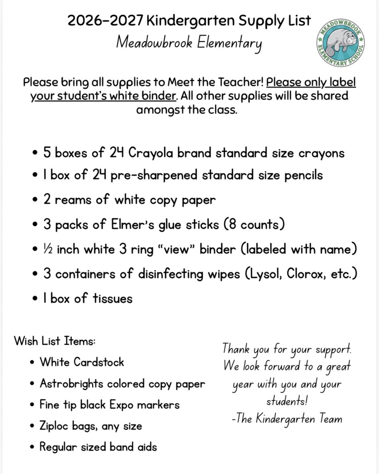 supply lists 