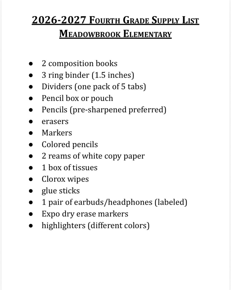 supply lists 