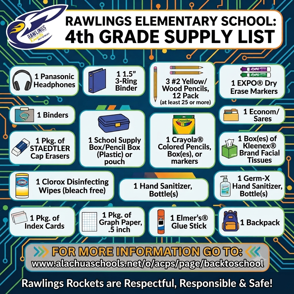 4th Grade Supply List