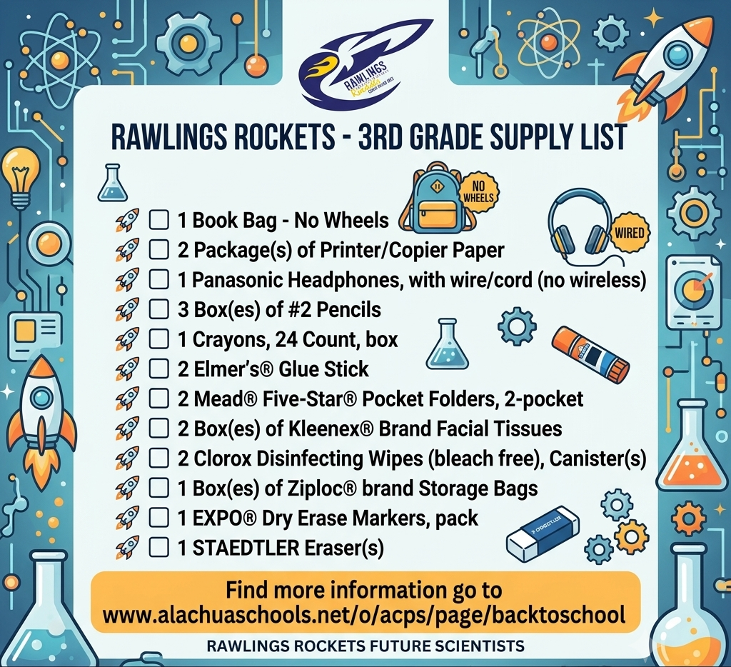 3rd Grade Supply List