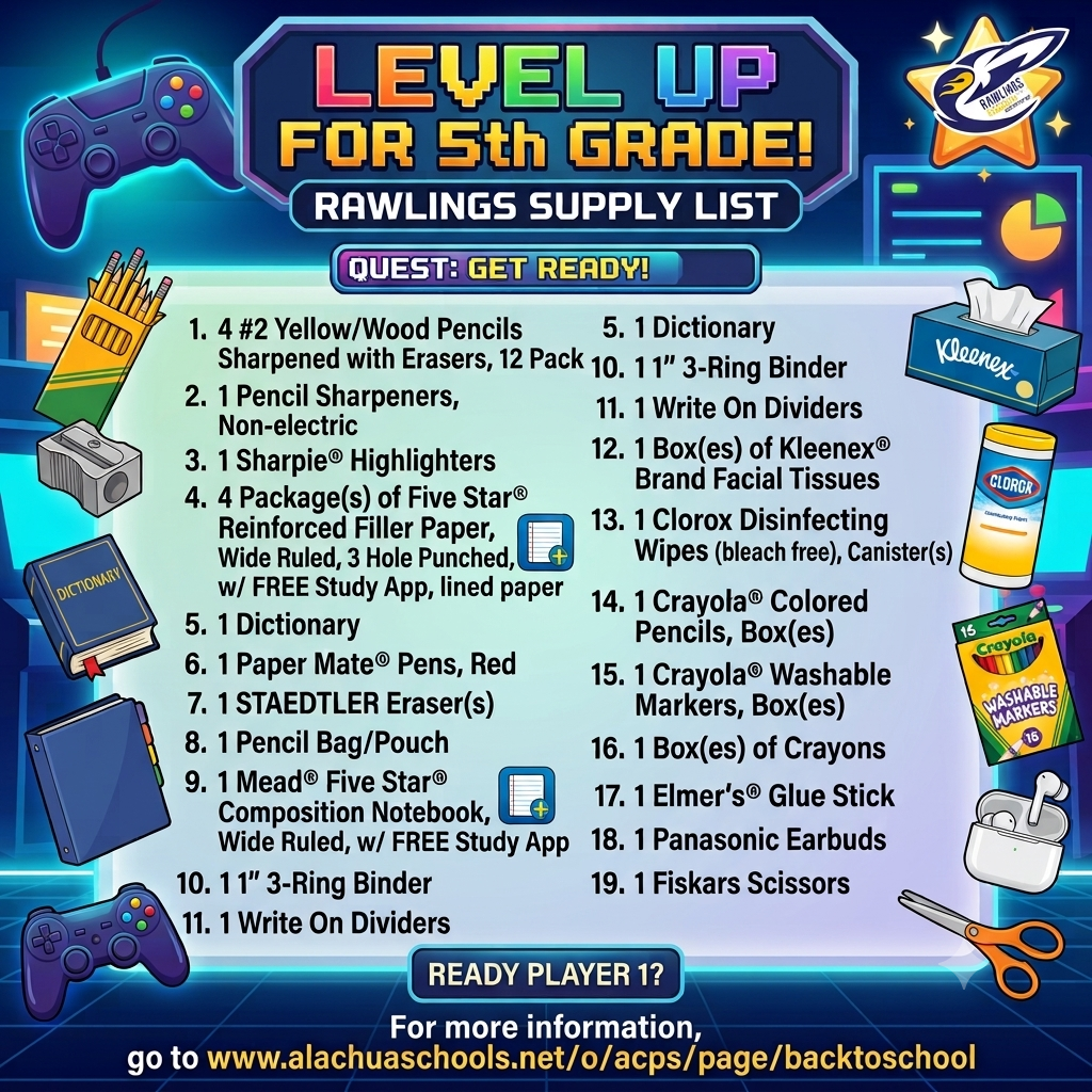 5th Grade Supply List