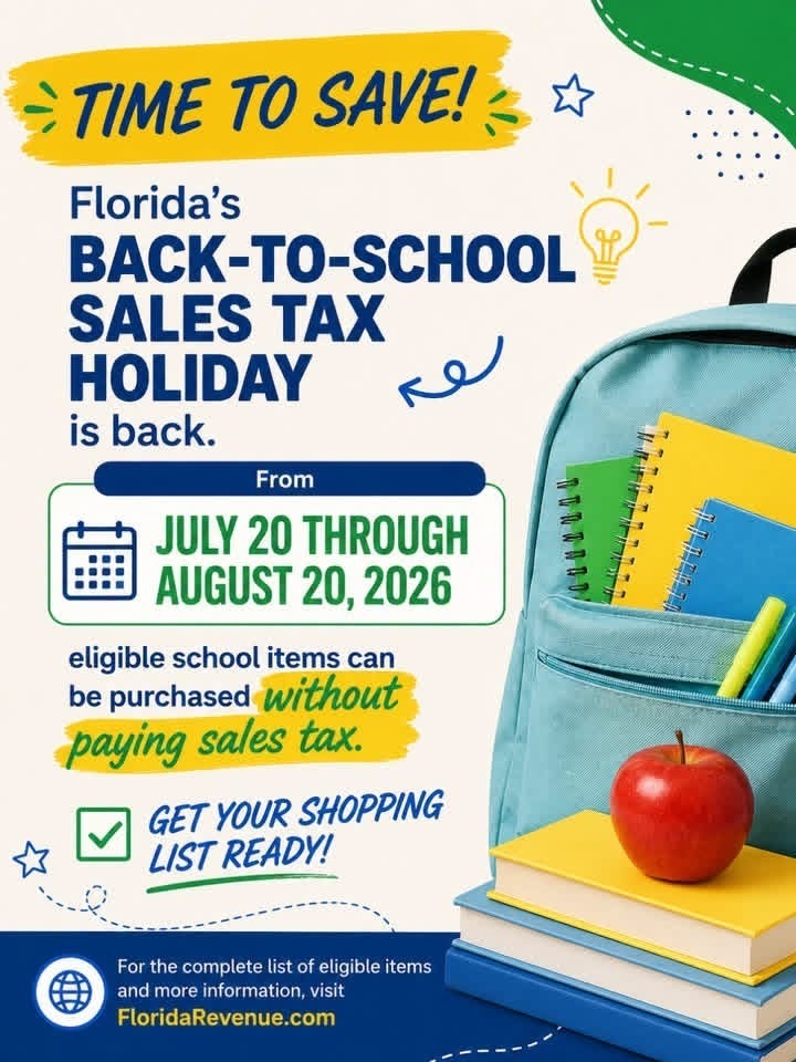 Tax free 7/20-8/20/26 