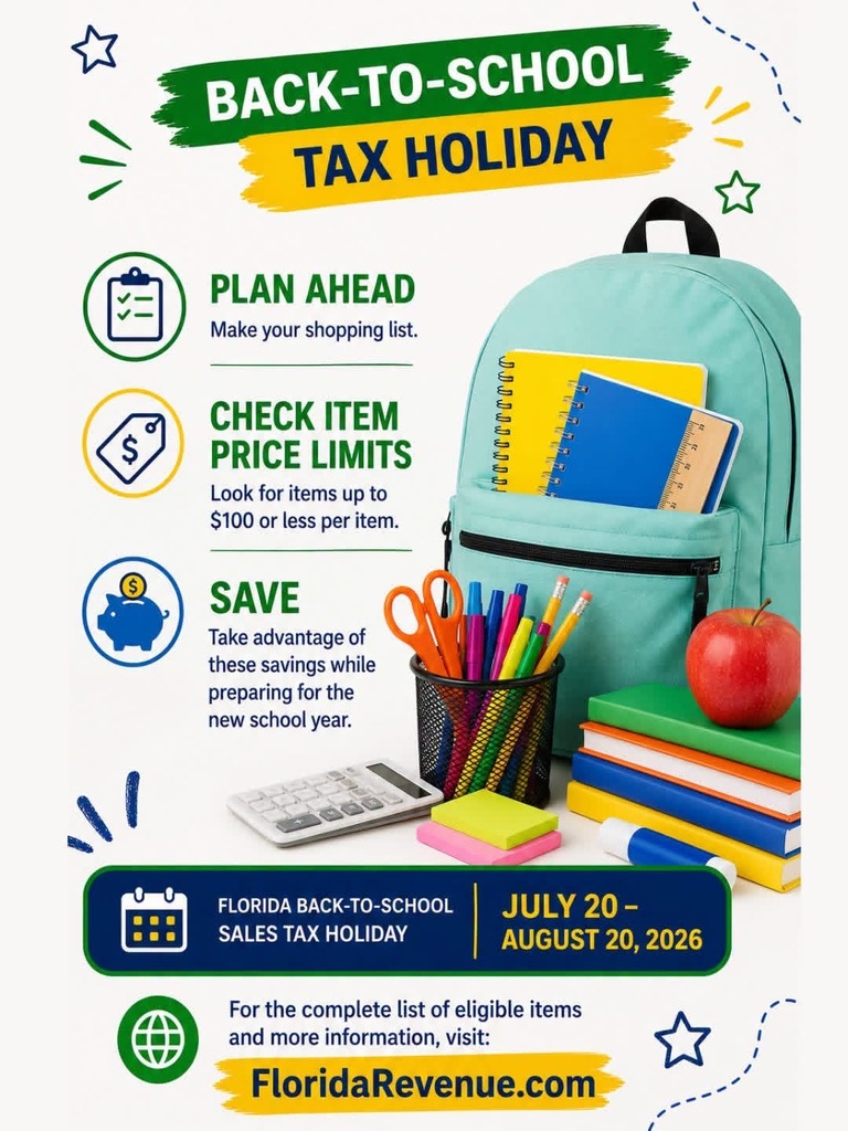 Tax free 7/20-8/20/26 