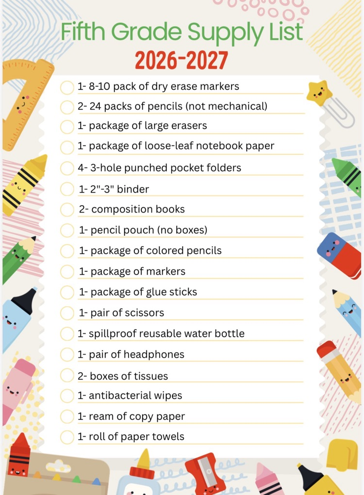 supply list 2026