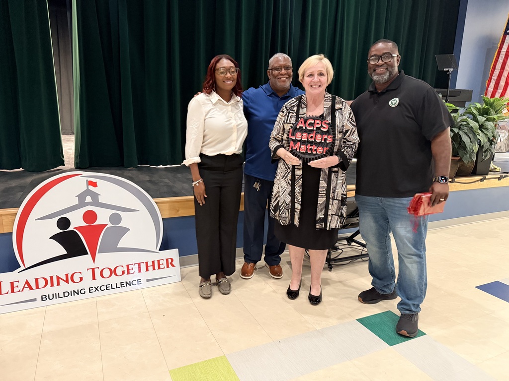 A proud Westwood moment! 💚 Our Engineering Department presented Superintendent Dr. Patton with a custom 3D-printed “ACPS Leaders Matter” plaque.