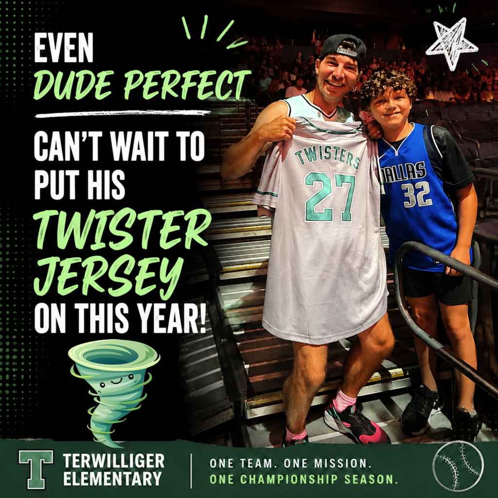 picture of a student and dude perfect, holding a jersey