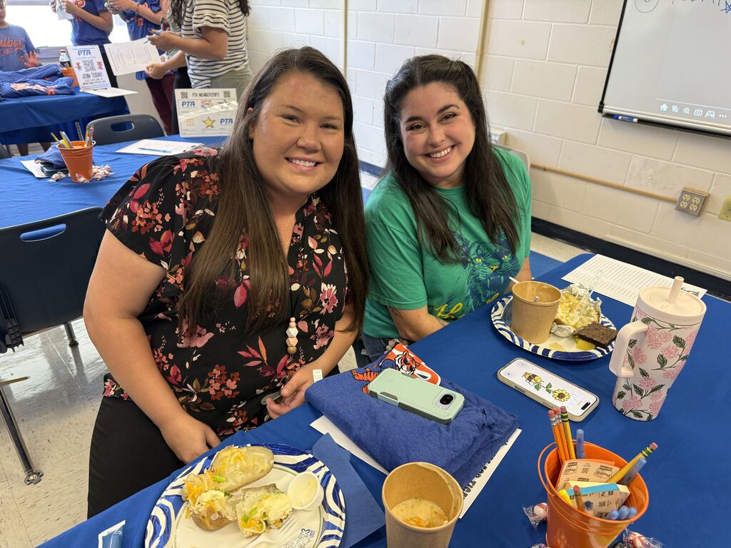 Teachers enjoying the PTA sponsored lunch