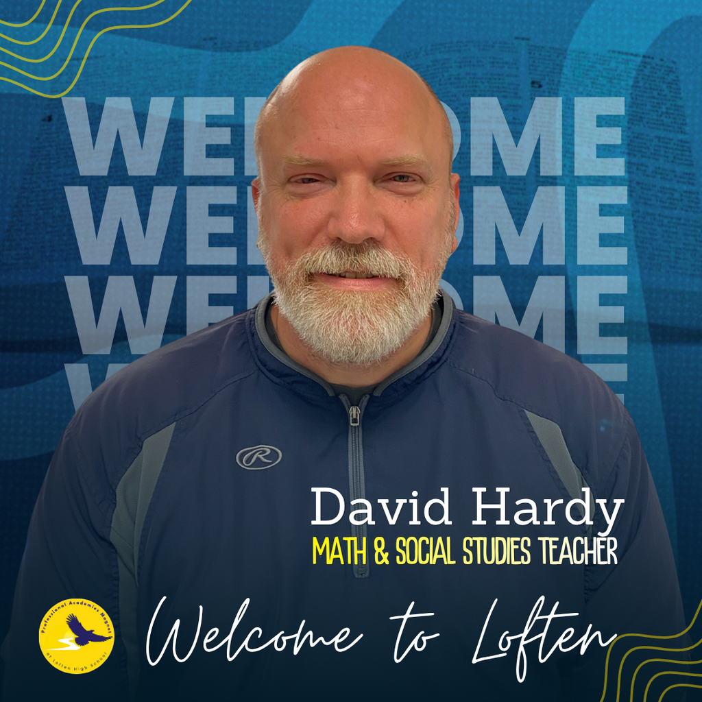 Welcome to Loften David Hardy with an image of Mr. Hardy