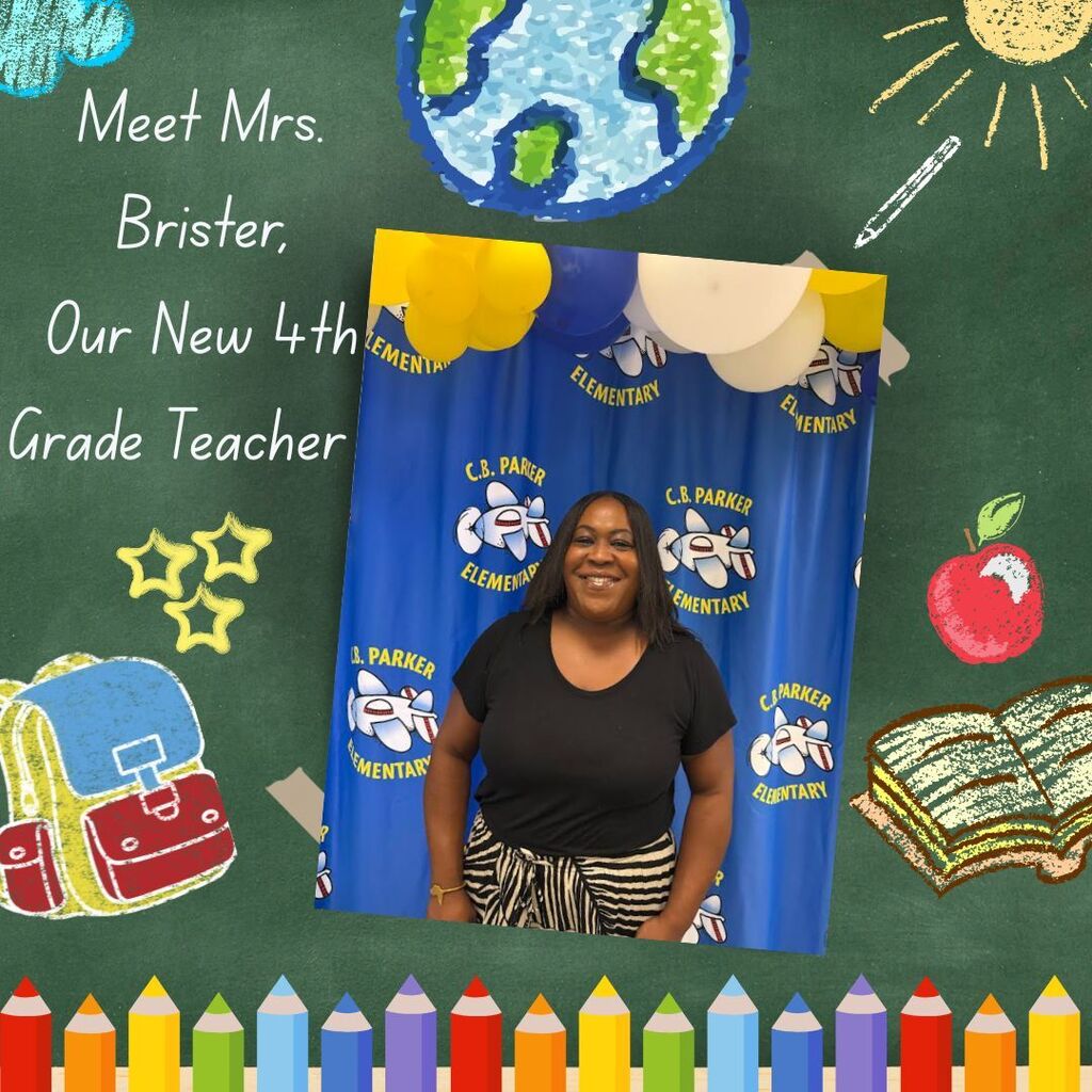 School clipart with teacher photo Mrs. Brister