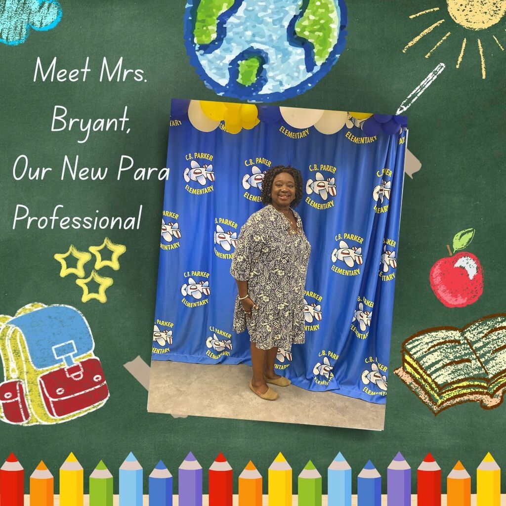 School themed clipart with photo in the center frame