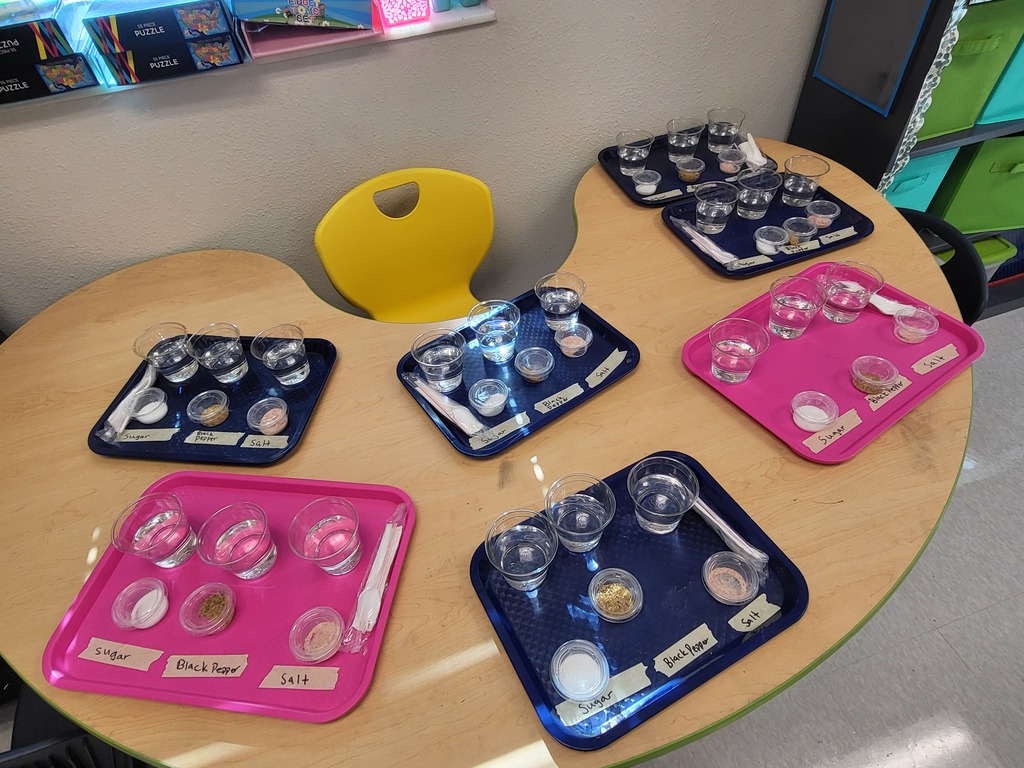 picture of cups on trays on a table