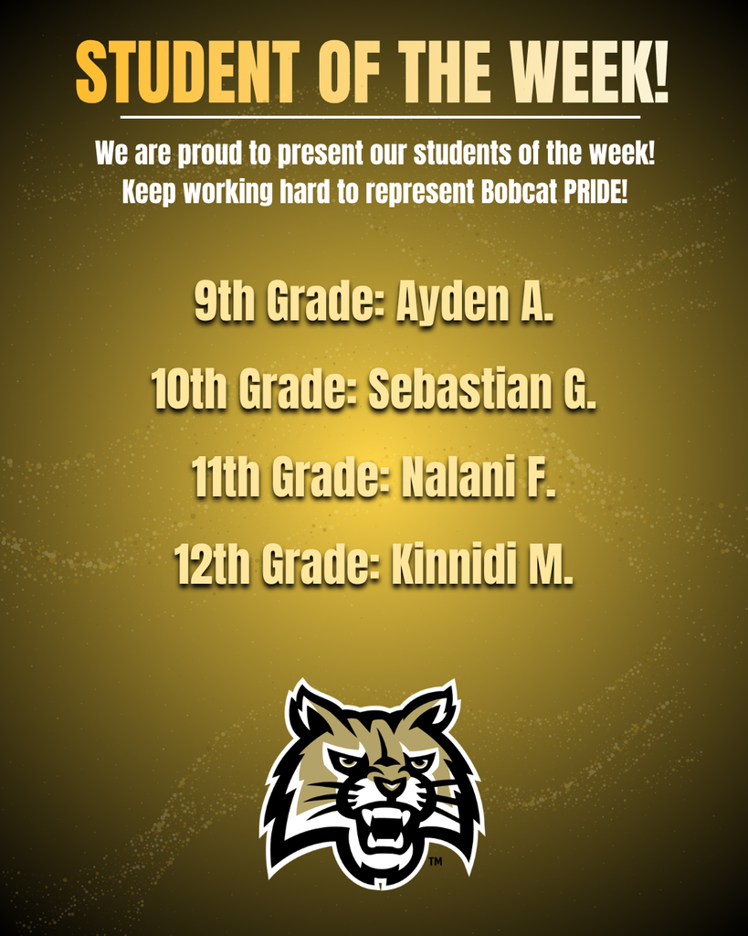 9th grade Ayden A. 10th grade Sebastian G. 11th Grade Nalani F. 12th Grade Kinnidi M.