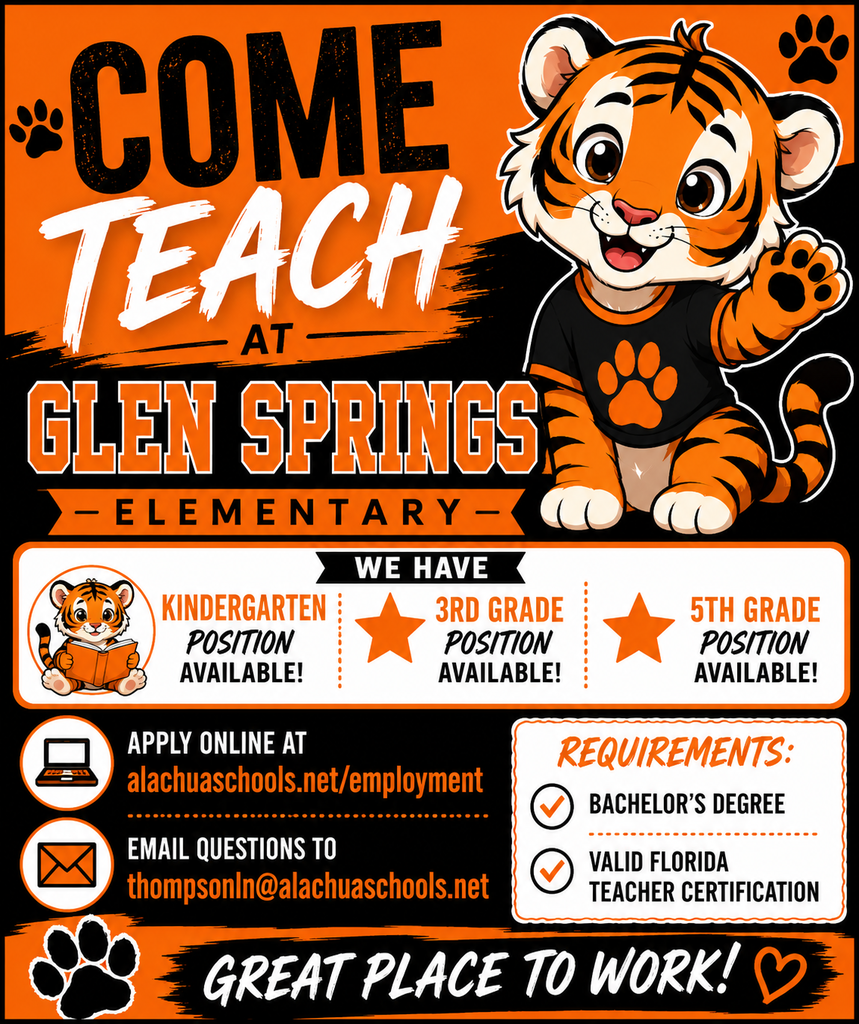 Open Positions at Glen Springs