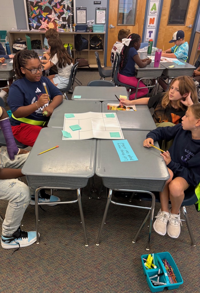 Students use critical thinking skills to work together in a 5th grade class