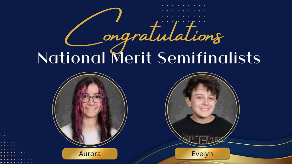 Congratulations to Aurora and Evelyn and photos of both students are included