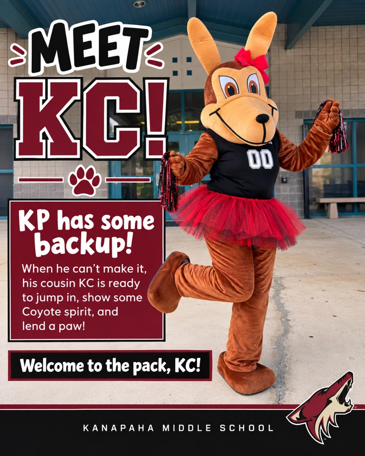 introducing KC our new school mascot