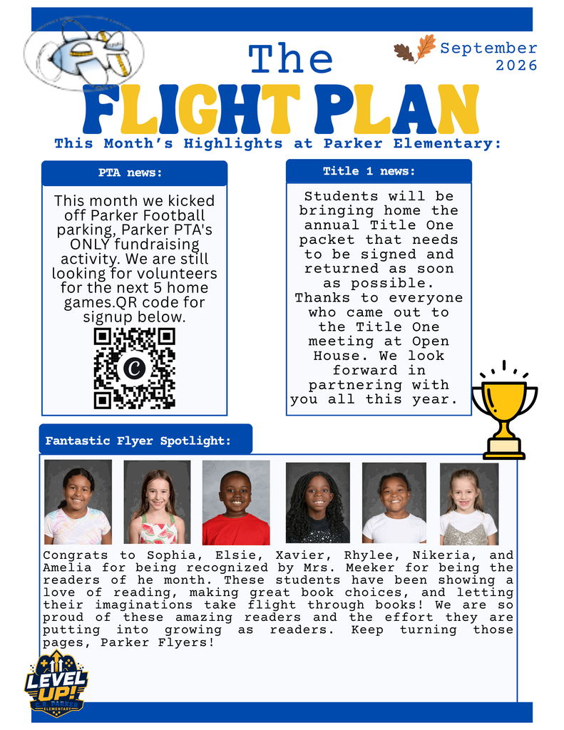 The Flight Plan-September edition. This is the monthly newsletter.