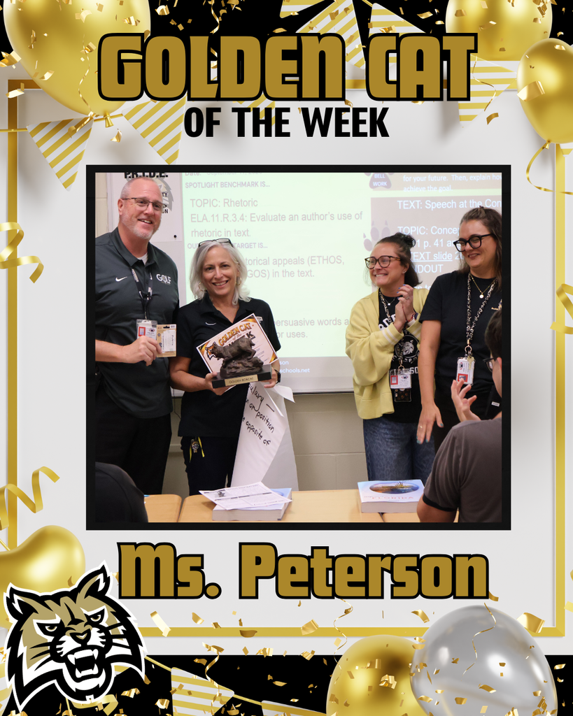 Ms. Peterson is our Golden Cat of the Week!