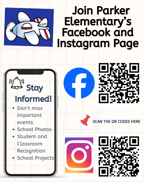 QR code to join our school's social media pages
