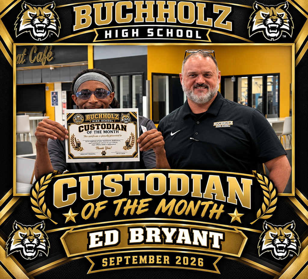 Congratulations to Mr. Bryant, our Custodian of the Month for September 2026!
