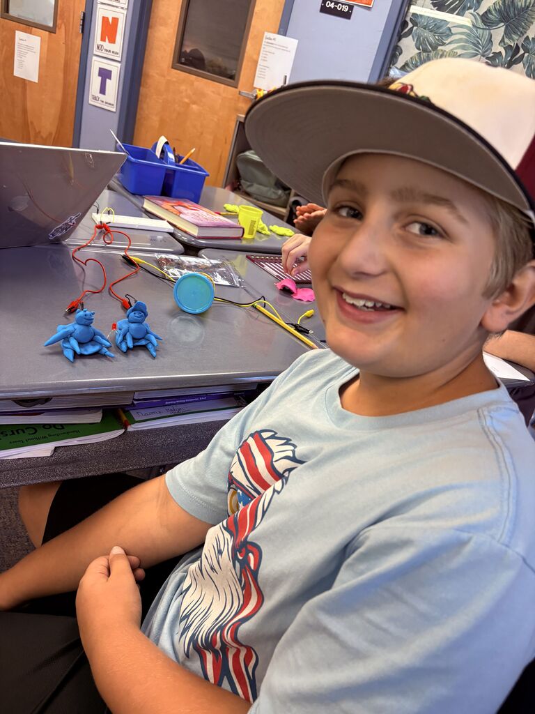 students working with circuits