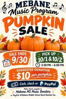 Mebane Music Program Pumpkin Sale