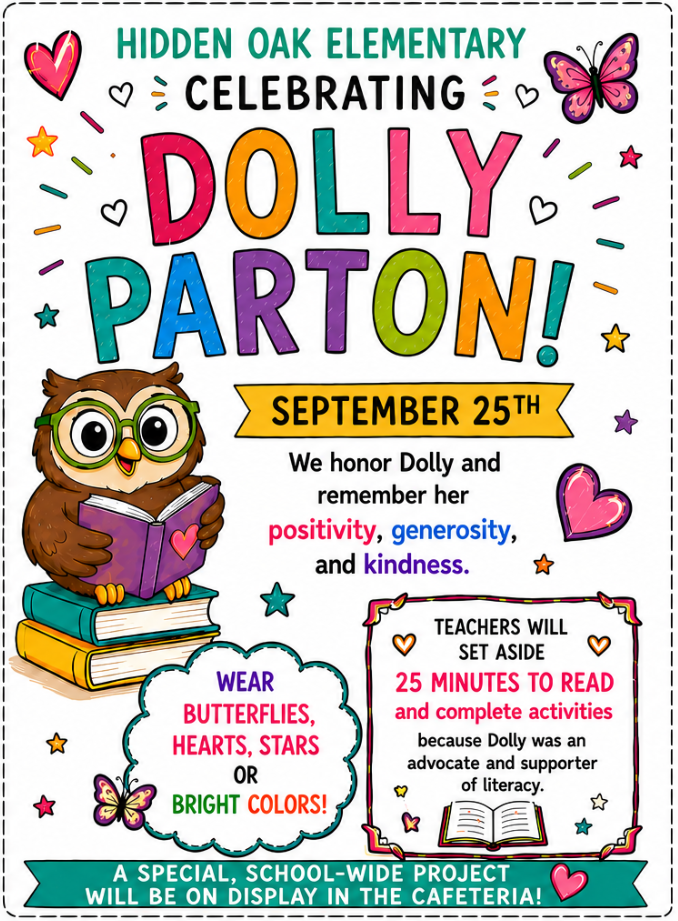Celebrate Dolly Day flyer
