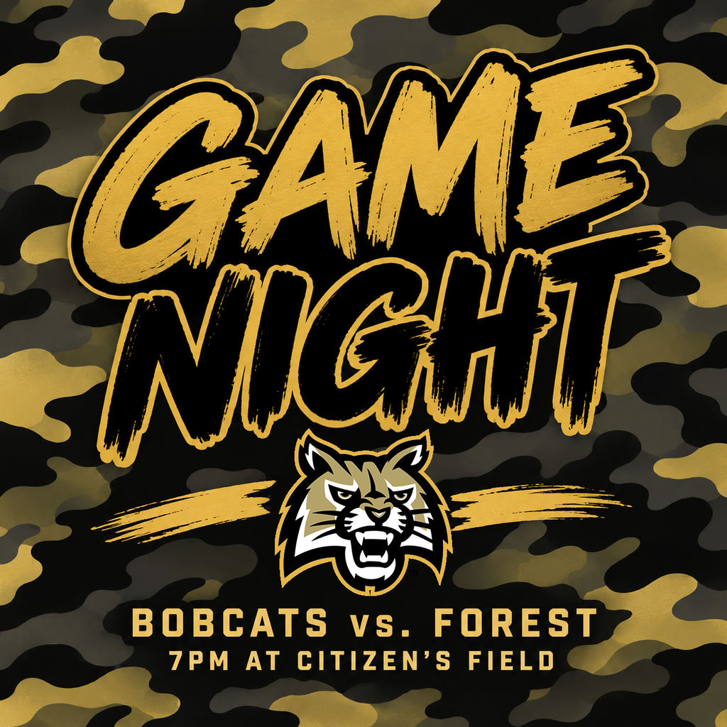 game night bobcats vs. forest 7pm at citizen's field