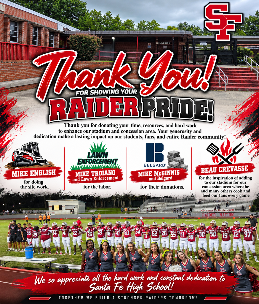 Thank you flyer for enhancing our stadium concession area.